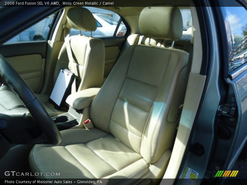 Moss Green Metallic / Camel 2008 Ford Fusion SEL V6 AWD