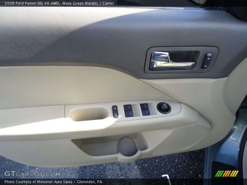Moss Green Metallic / Camel 2008 Ford Fusion SEL V6 AWD