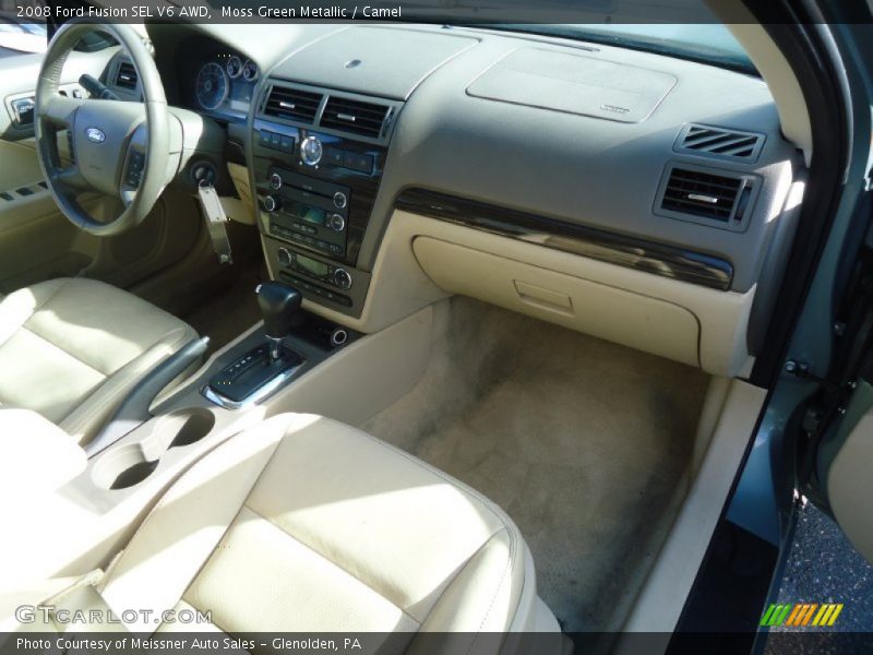 Moss Green Metallic / Camel 2008 Ford Fusion SEL V6 AWD