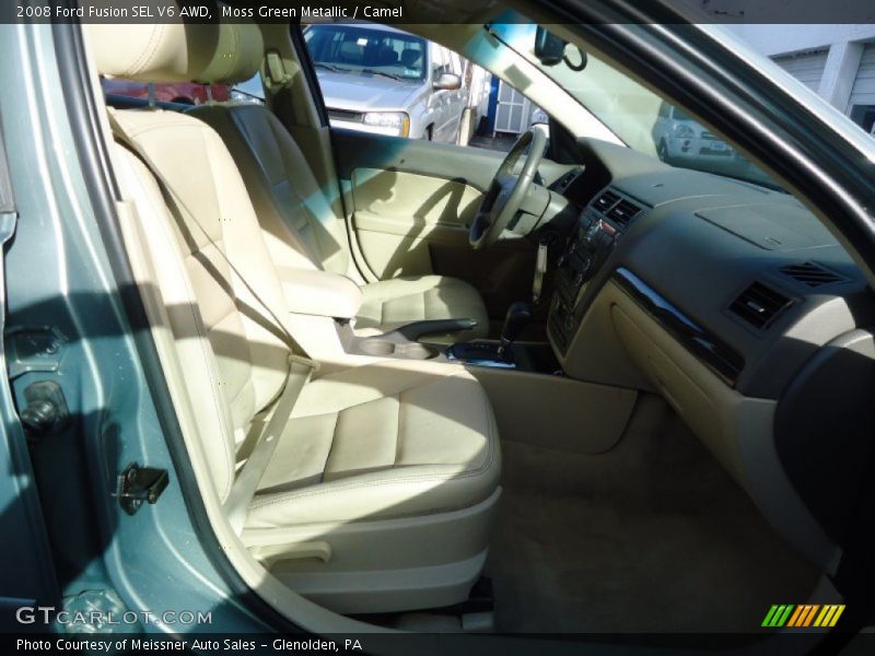 Moss Green Metallic / Camel 2008 Ford Fusion SEL V6 AWD
