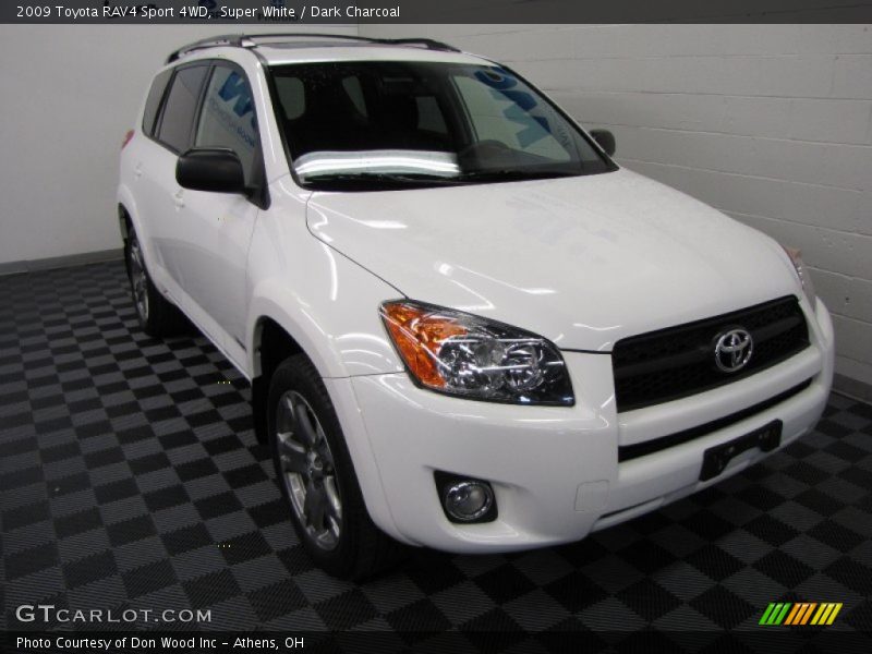 Super White / Dark Charcoal 2009 Toyota RAV4 Sport 4WD