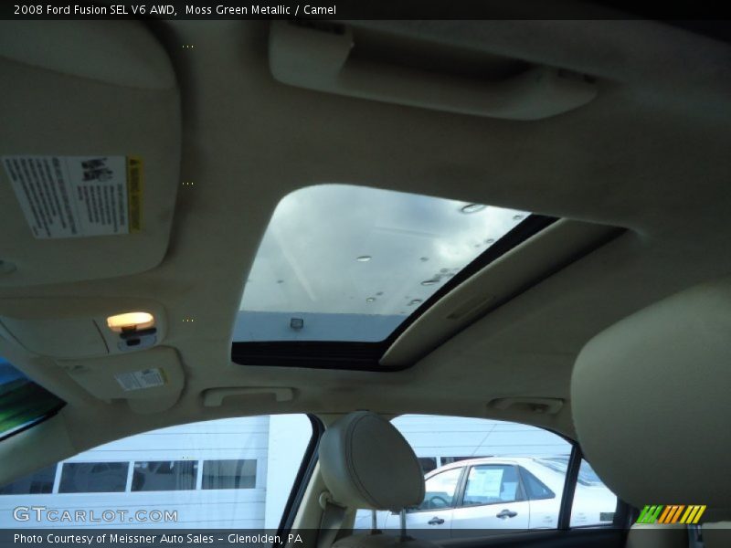 Moss Green Metallic / Camel 2008 Ford Fusion SEL V6 AWD