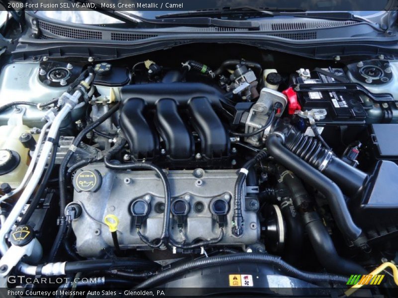 Moss Green Metallic / Camel 2008 Ford Fusion SEL V6 AWD