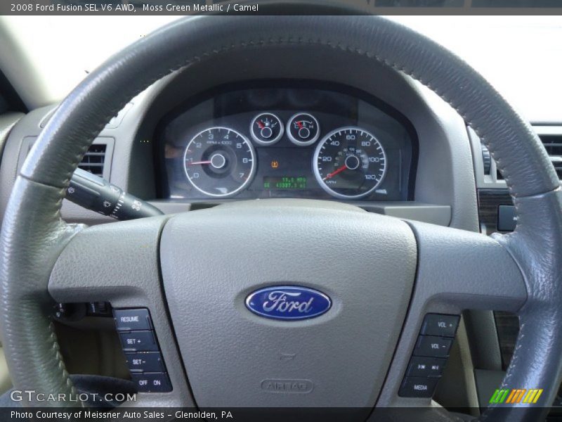 Moss Green Metallic / Camel 2008 Ford Fusion SEL V6 AWD