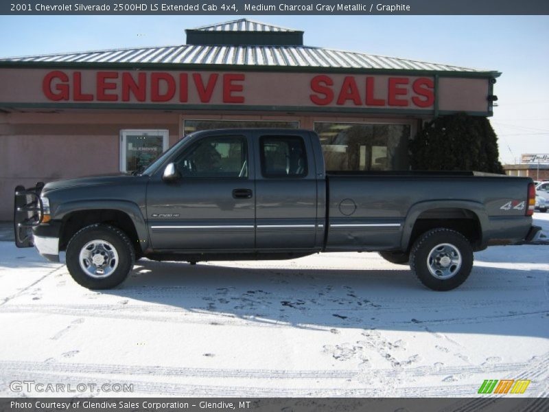 Medium Charcoal Gray Metallic / Graphite 2001 Chevrolet Silverado 2500HD LS Extended Cab 4x4