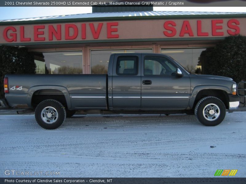 Medium Charcoal Gray Metallic / Graphite 2001 Chevrolet Silverado 2500HD LS Extended Cab 4x4