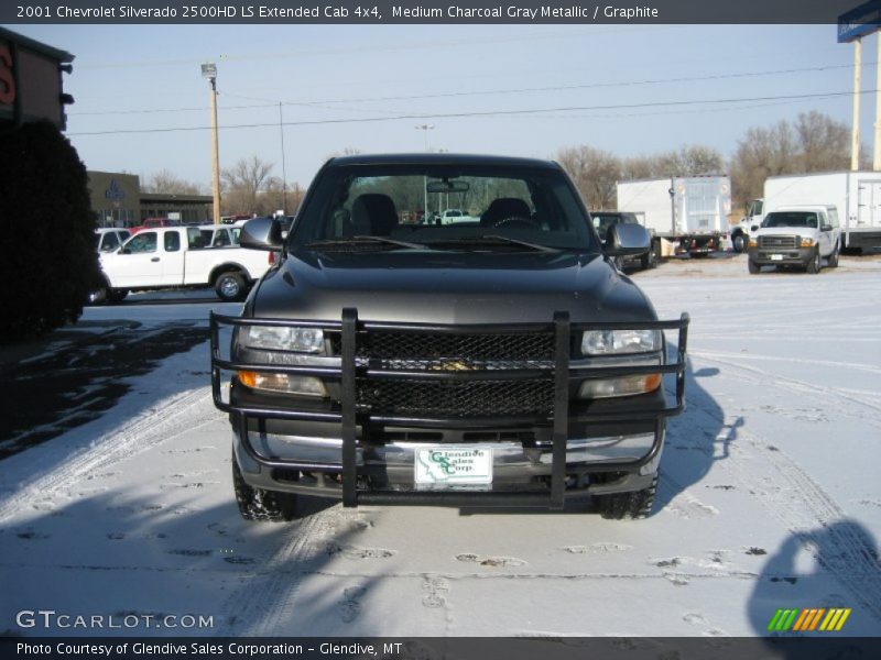 Medium Charcoal Gray Metallic / Graphite 2001 Chevrolet Silverado 2500HD LS Extended Cab 4x4