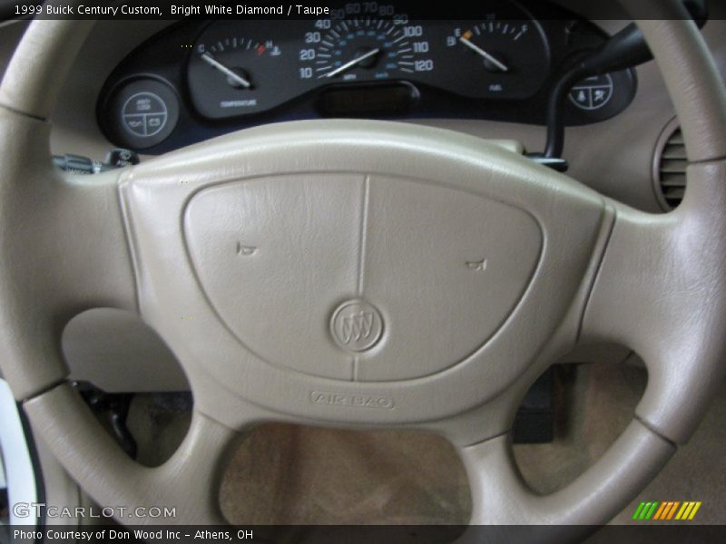 Bright White Diamond / Taupe 1999 Buick Century Custom