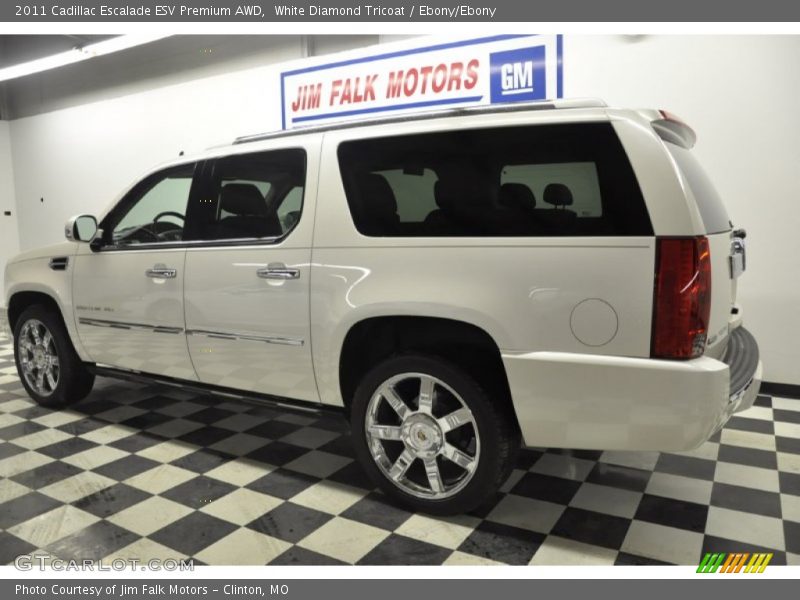 White Diamond Tricoat / Ebony/Ebony 2011 Cadillac Escalade ESV Premium AWD