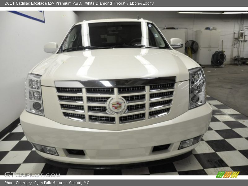 White Diamond Tricoat / Ebony/Ebony 2011 Cadillac Escalade ESV Premium AWD
