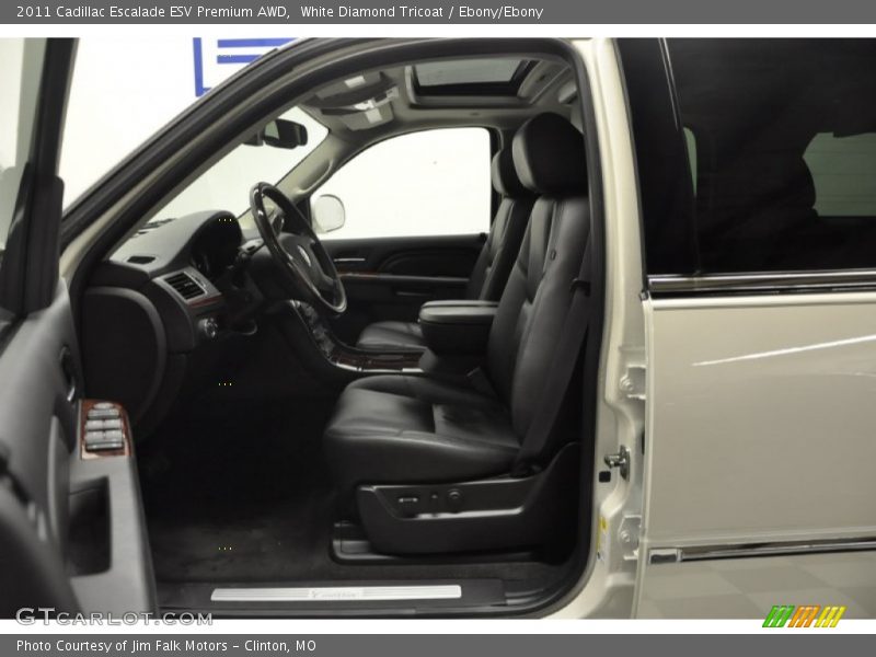 White Diamond Tricoat / Ebony/Ebony 2011 Cadillac Escalade ESV Premium AWD