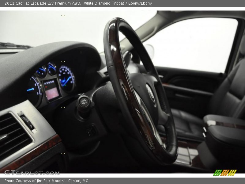 White Diamond Tricoat / Ebony/Ebony 2011 Cadillac Escalade ESV Premium AWD