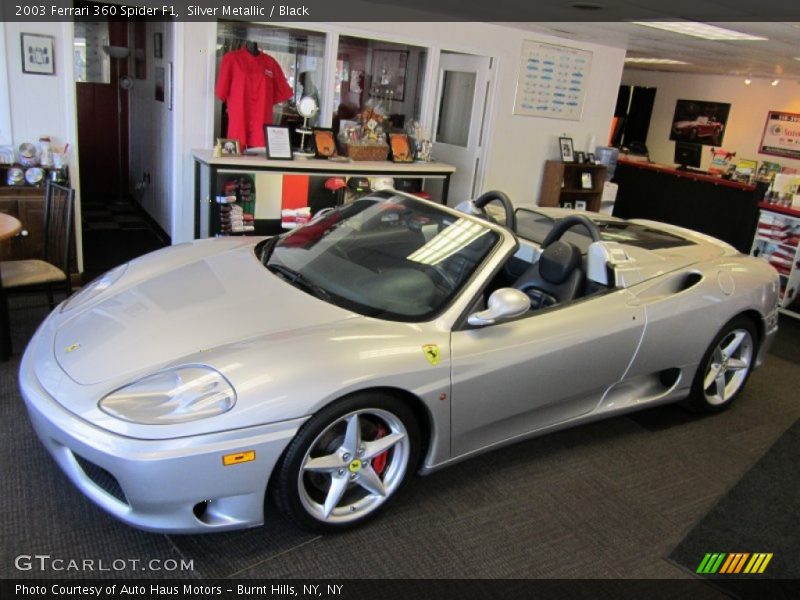 Silver Metallic / Black 2003 Ferrari 360 Spider F1