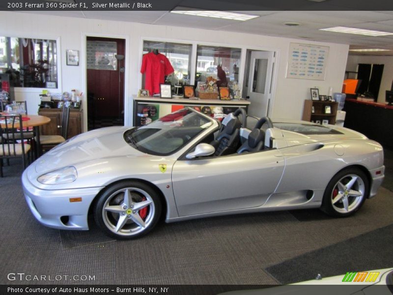 Silver Metallic / Black 2003 Ferrari 360 Spider F1