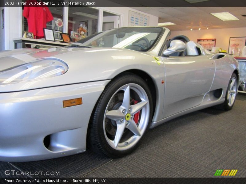 Silver Metallic / Black 2003 Ferrari 360 Spider F1
