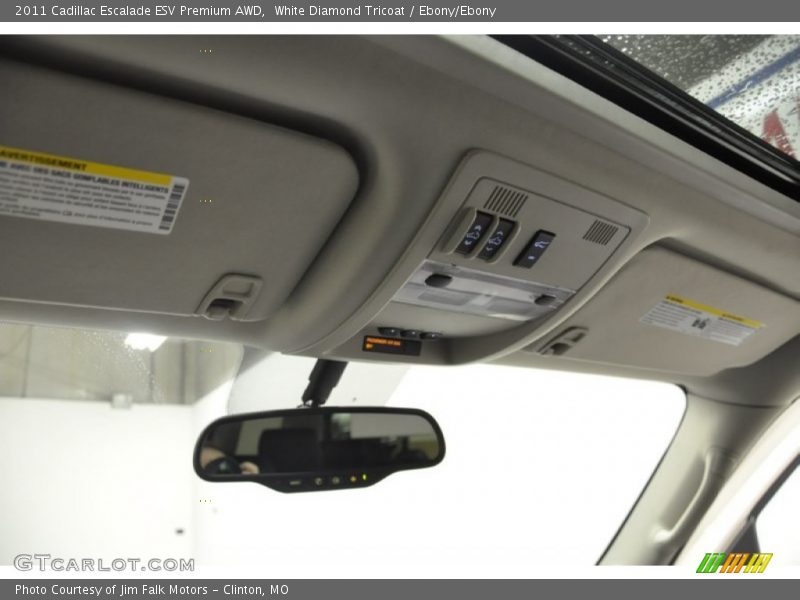 White Diamond Tricoat / Ebony/Ebony 2011 Cadillac Escalade ESV Premium AWD