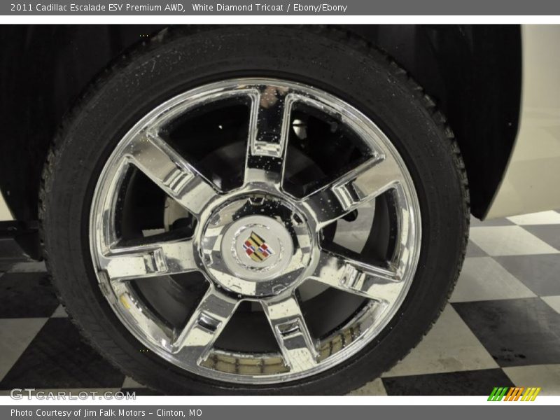 White Diamond Tricoat / Ebony/Ebony 2011 Cadillac Escalade ESV Premium AWD