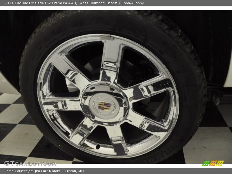 White Diamond Tricoat / Ebony/Ebony 2011 Cadillac Escalade ESV Premium AWD
