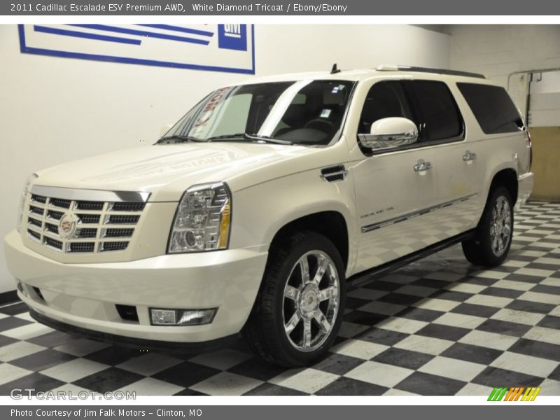 White Diamond Tricoat / Ebony/Ebony 2011 Cadillac Escalade ESV Premium AWD