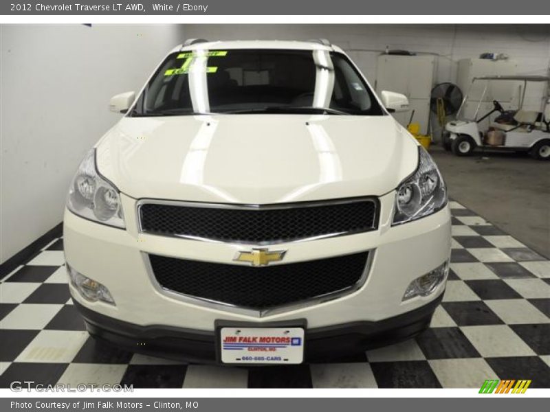 White / Ebony 2012 Chevrolet Traverse LT AWD