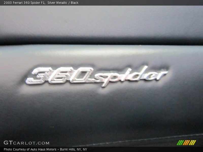 Silver Metallic / Black 2003 Ferrari 360 Spider F1