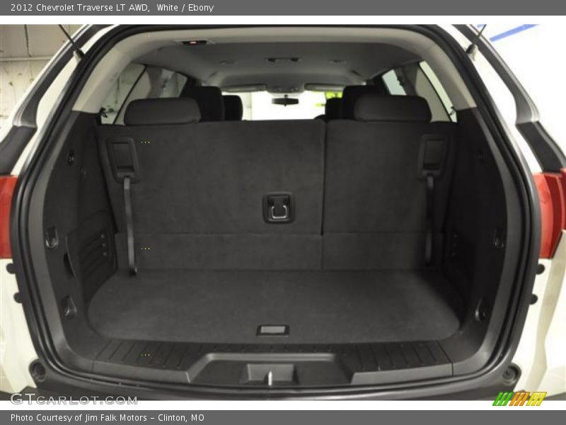 White / Ebony 2012 Chevrolet Traverse LT AWD