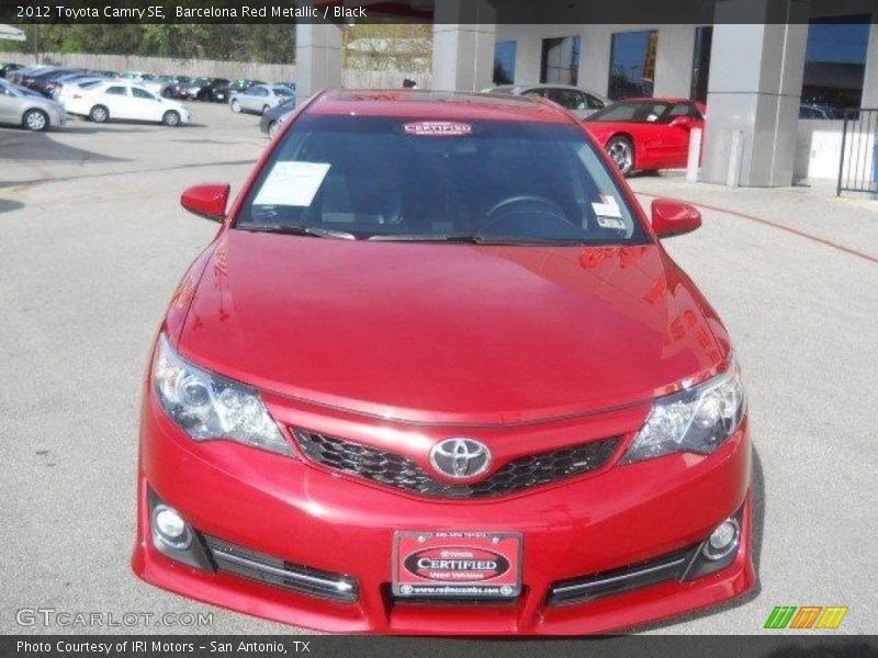 Barcelona Red Metallic / Black 2012 Toyota Camry SE