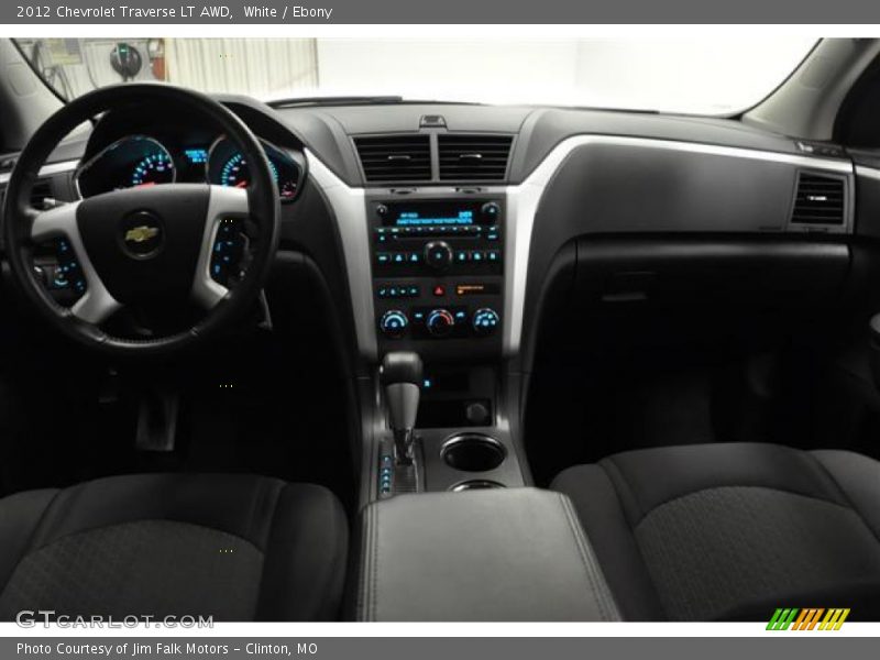 White / Ebony 2012 Chevrolet Traverse LT AWD