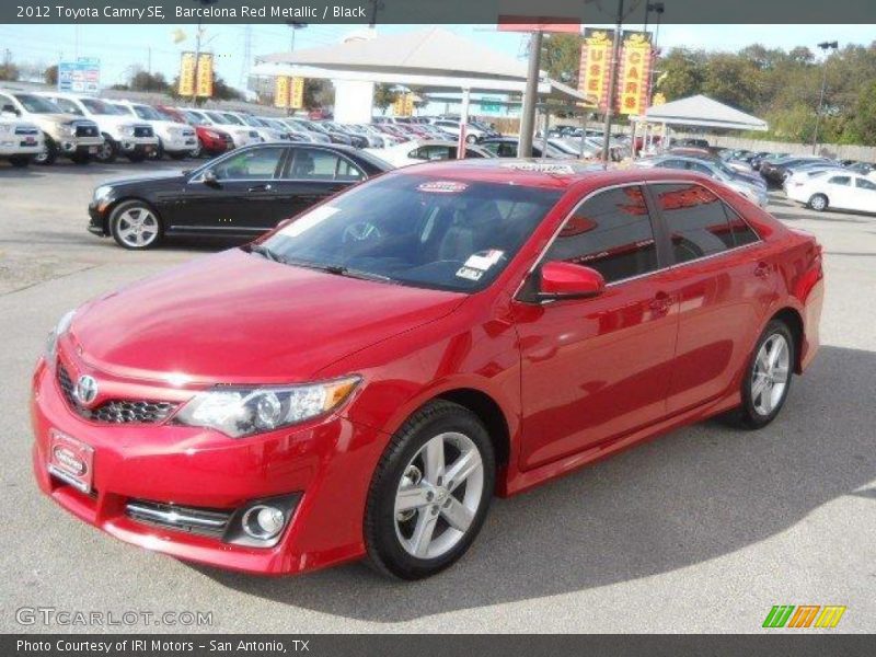 Barcelona Red Metallic / Black 2012 Toyota Camry SE