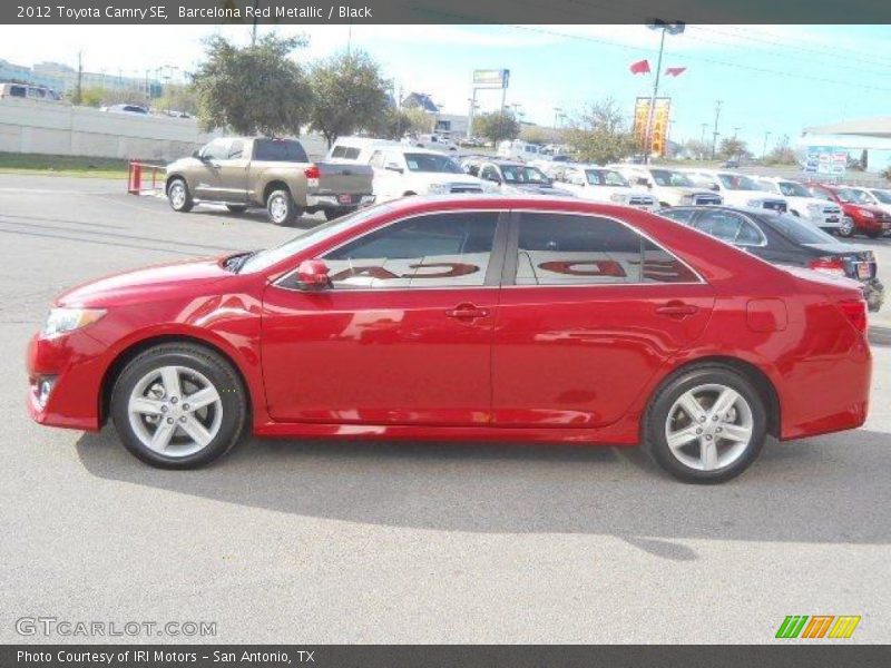 Barcelona Red Metallic / Black 2012 Toyota Camry SE