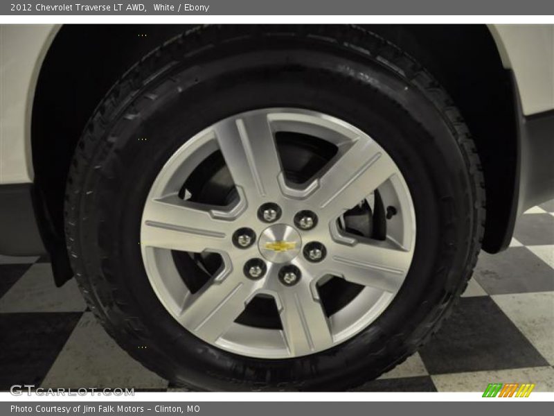 White / Ebony 2012 Chevrolet Traverse LT AWD