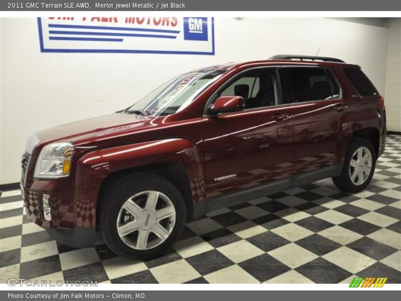 Merlot Jewel Metallic / Jet Black 2011 GMC Terrain SLE AWD