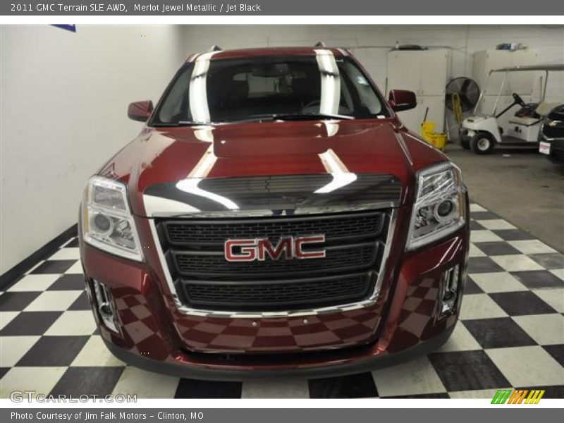 Merlot Jewel Metallic / Jet Black 2011 GMC Terrain SLE AWD
