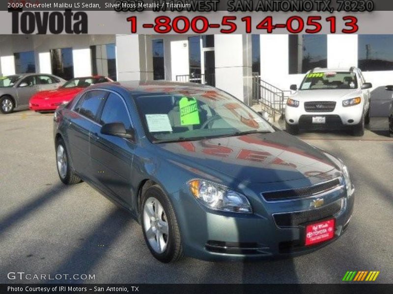 Silver Moss Metallic / Titanium 2009 Chevrolet Malibu LS Sedan