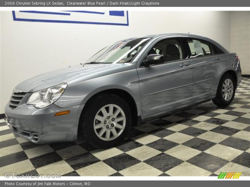 Clearwater Blue Pearl / Dark Khaki/Light Graystone 2009 Chrysler Sebring LX Sedan