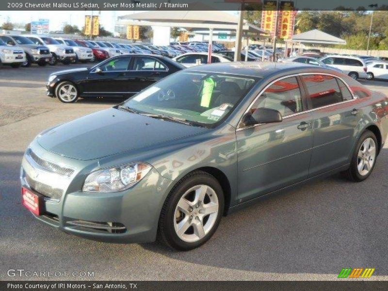 Silver Moss Metallic / Titanium 2009 Chevrolet Malibu LS Sedan