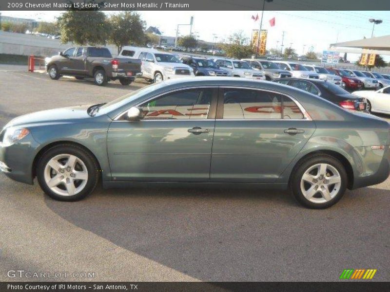 Silver Moss Metallic / Titanium 2009 Chevrolet Malibu LS Sedan