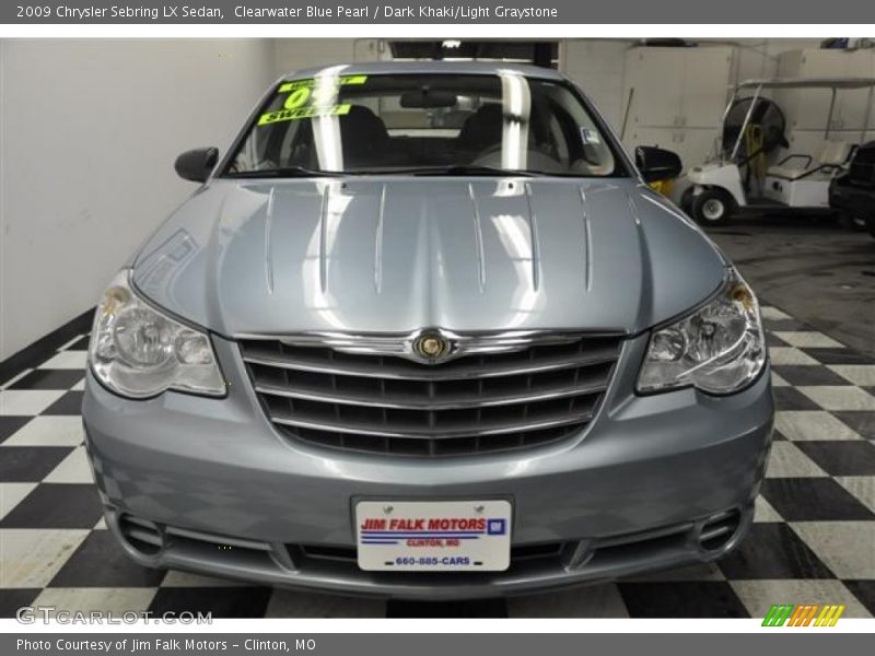 Clearwater Blue Pearl / Dark Khaki/Light Graystone 2009 Chrysler Sebring LX Sedan