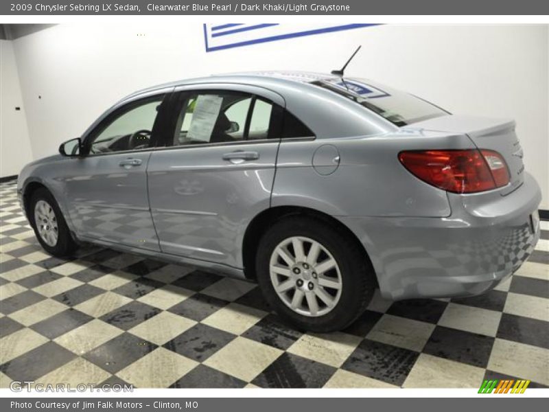 Clearwater Blue Pearl / Dark Khaki/Light Graystone 2009 Chrysler Sebring LX Sedan