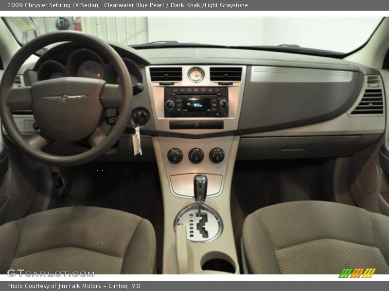 Clearwater Blue Pearl / Dark Khaki/Light Graystone 2009 Chrysler Sebring LX Sedan