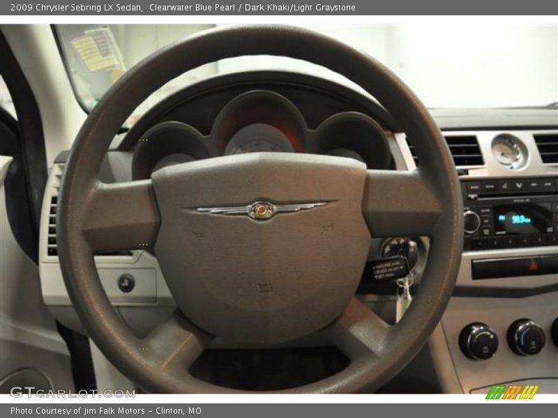 Clearwater Blue Pearl / Dark Khaki/Light Graystone 2009 Chrysler Sebring LX Sedan