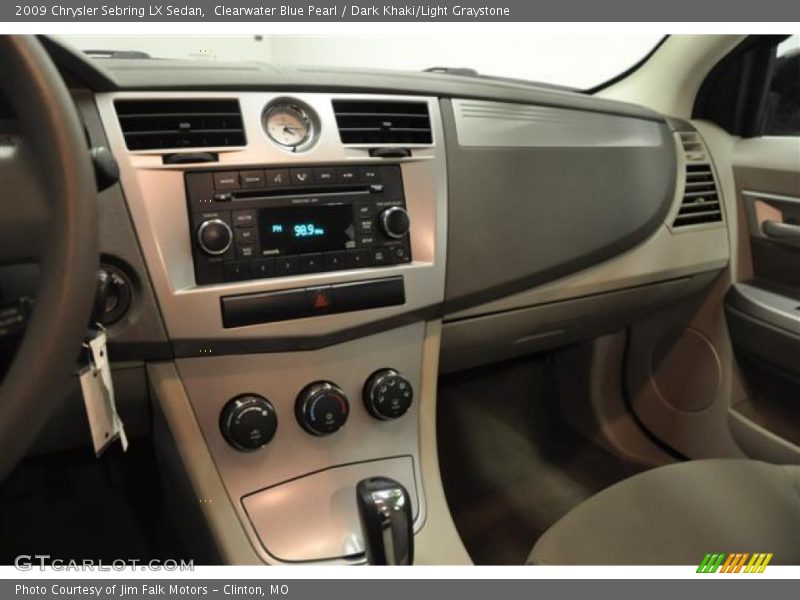 Clearwater Blue Pearl / Dark Khaki/Light Graystone 2009 Chrysler Sebring LX Sedan
