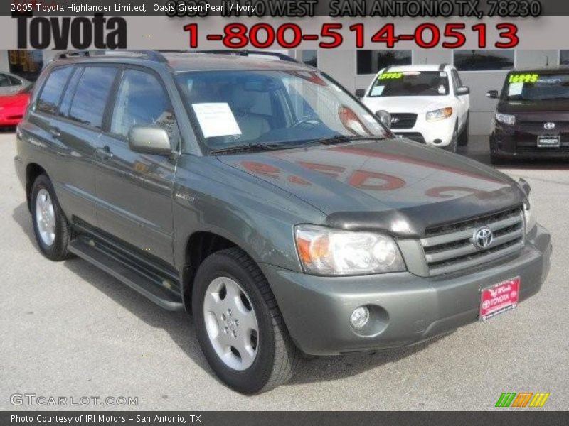 Oasis Green Pearl / Ivory 2005 Toyota Highlander Limited