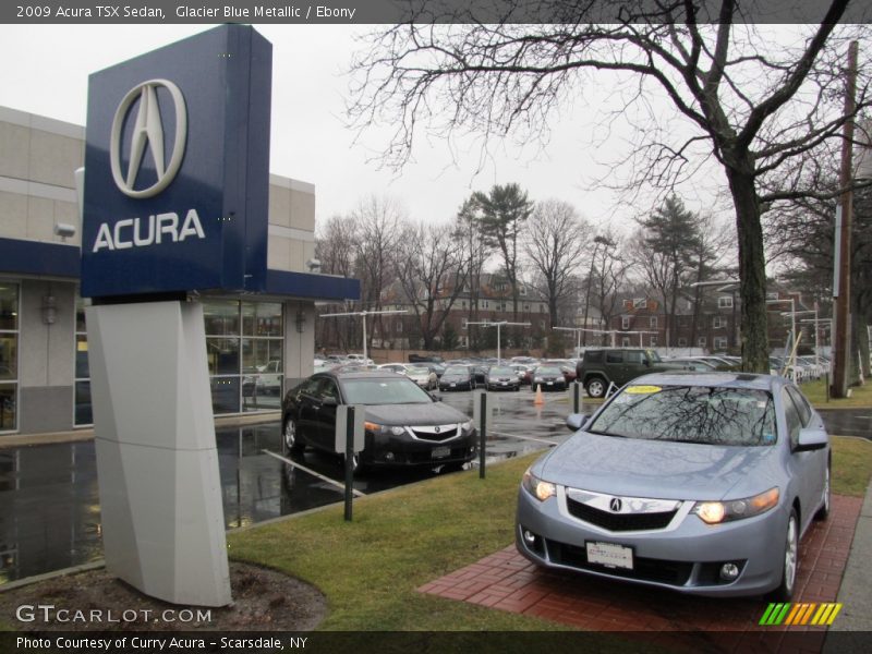 Glacier Blue Metallic / Ebony 2009 Acura TSX Sedan