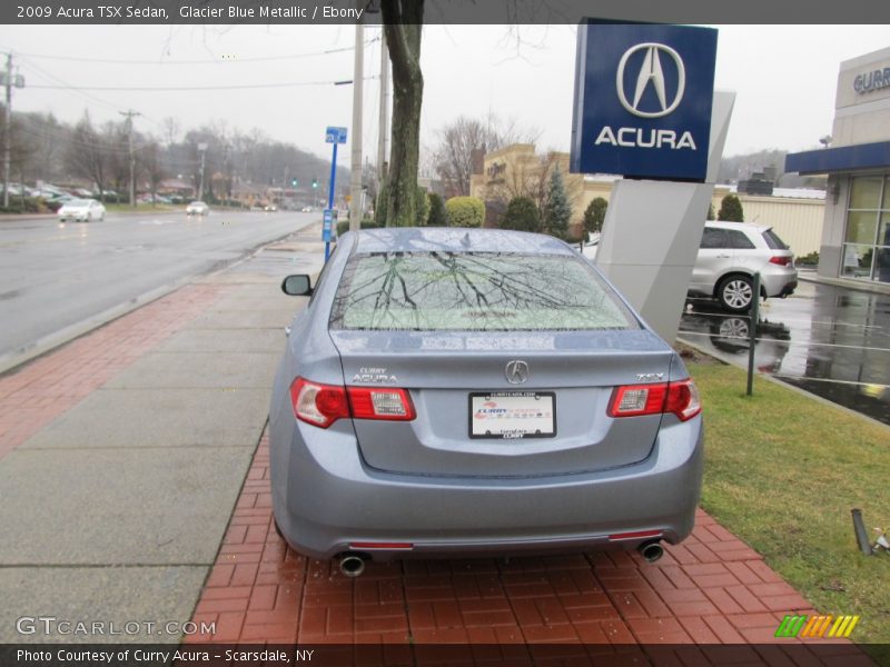 Glacier Blue Metallic / Ebony 2009 Acura TSX Sedan