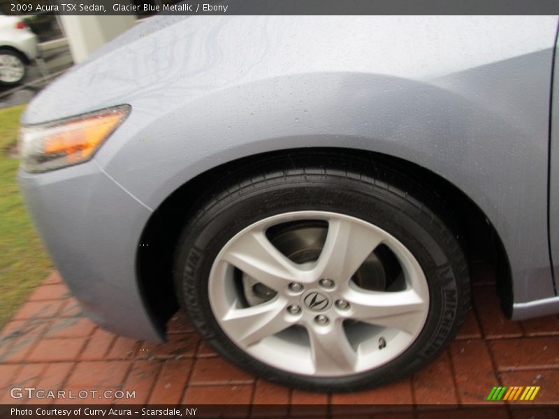Glacier Blue Metallic / Ebony 2009 Acura TSX Sedan