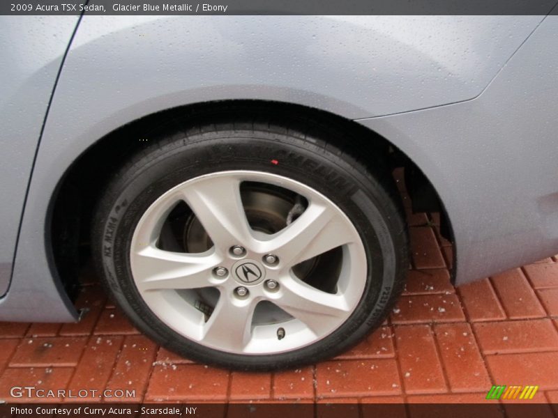 Glacier Blue Metallic / Ebony 2009 Acura TSX Sedan