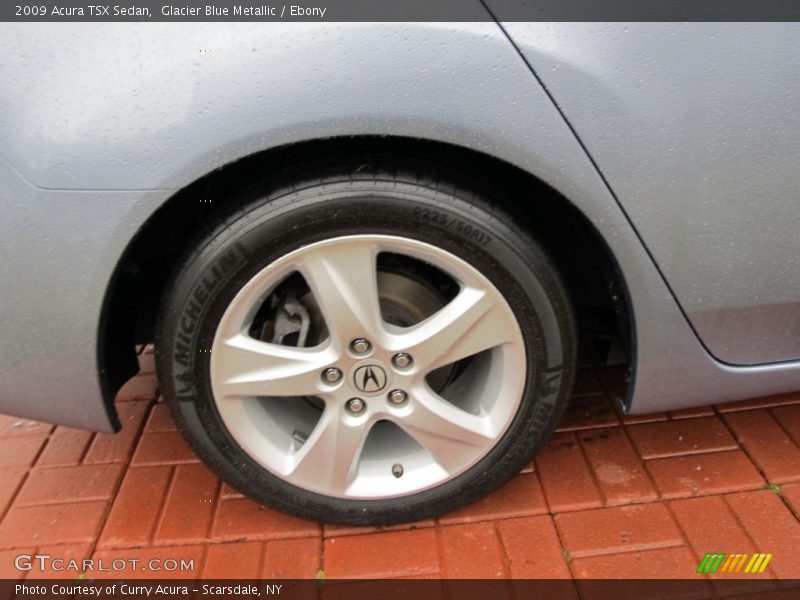 Glacier Blue Metallic / Ebony 2009 Acura TSX Sedan