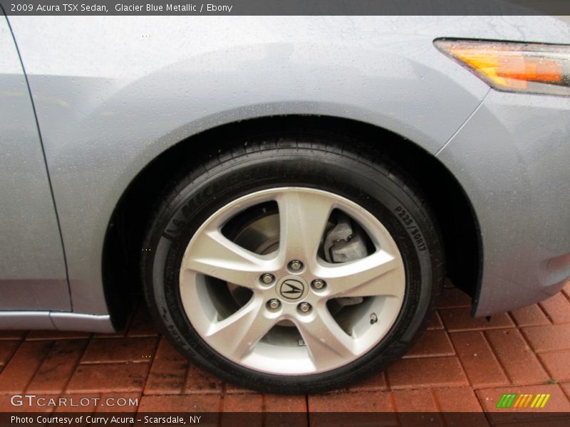 Glacier Blue Metallic / Ebony 2009 Acura TSX Sedan