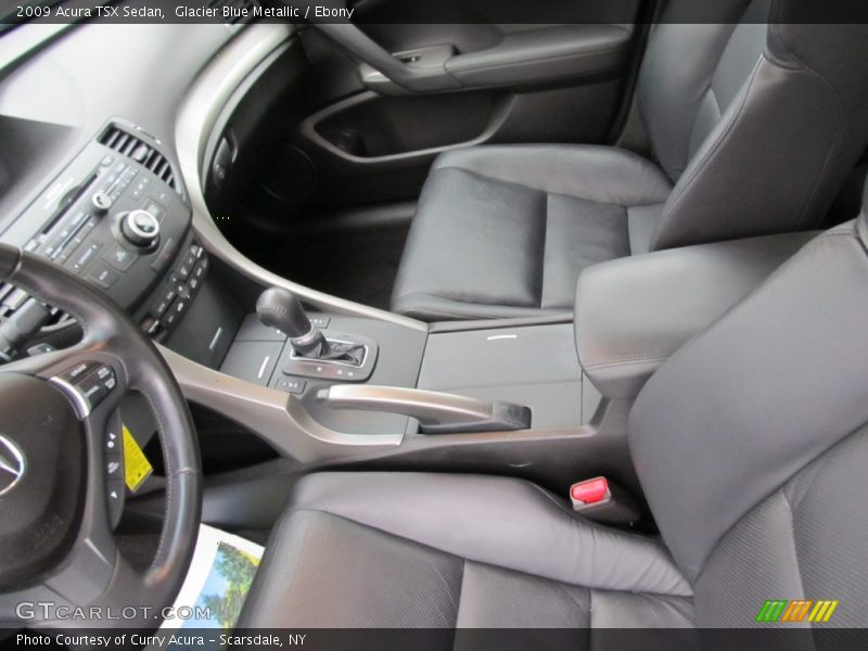 Glacier Blue Metallic / Ebony 2009 Acura TSX Sedan